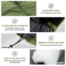 Comfortable Sleeping Bag for Camping Super Warm Large Single Sleeping Bag for Adult 30 Degree Waterproof Hiking Lazy Bag Sleeping Bag for Cold Weather,Green 568961086
